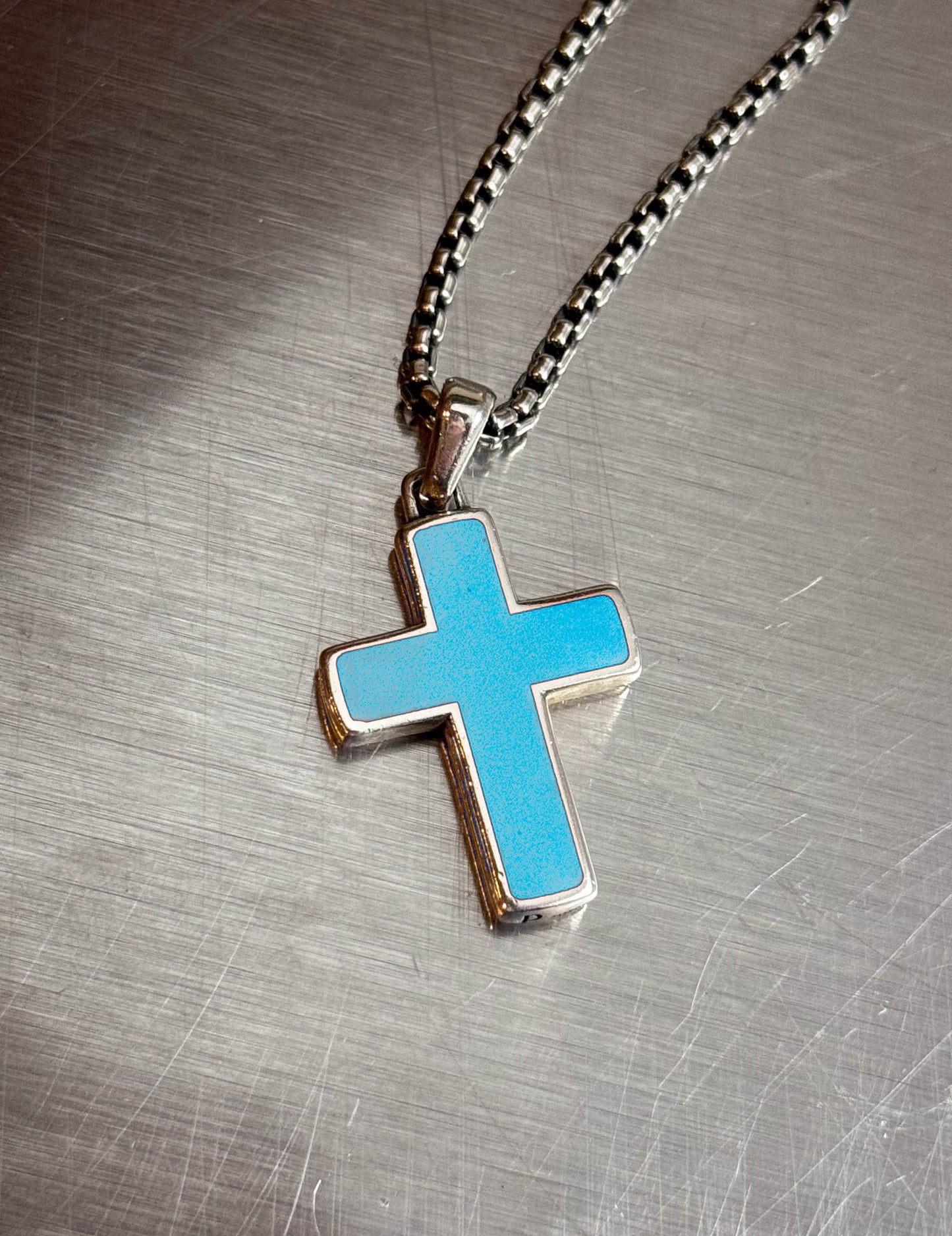 Enamel Cross Pendant