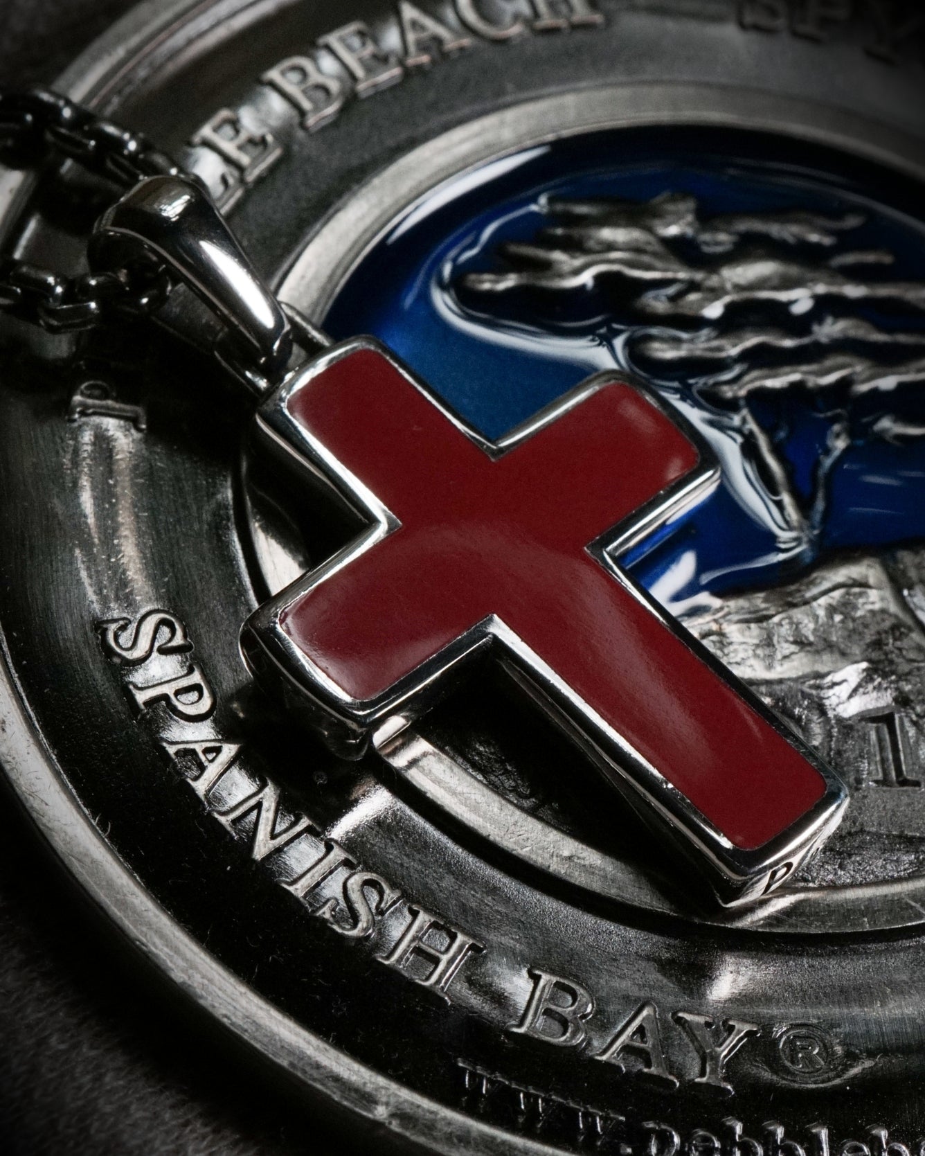 Enamel Cross Pendant