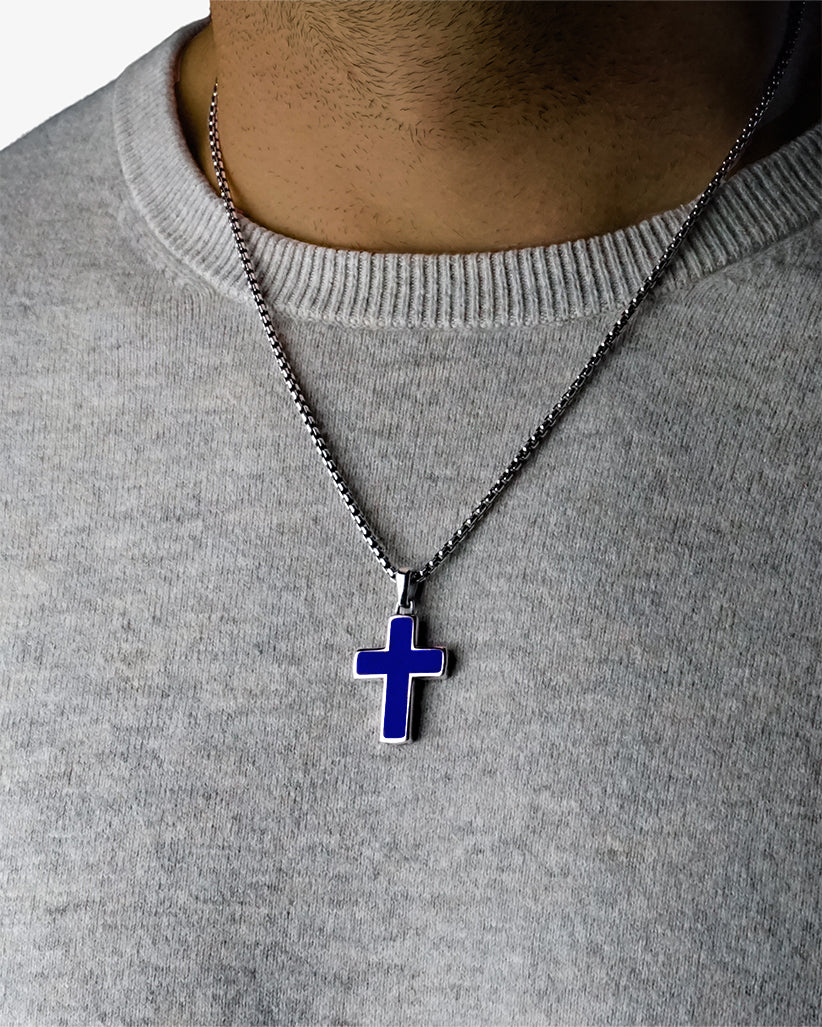 Enamel Cross Pendant