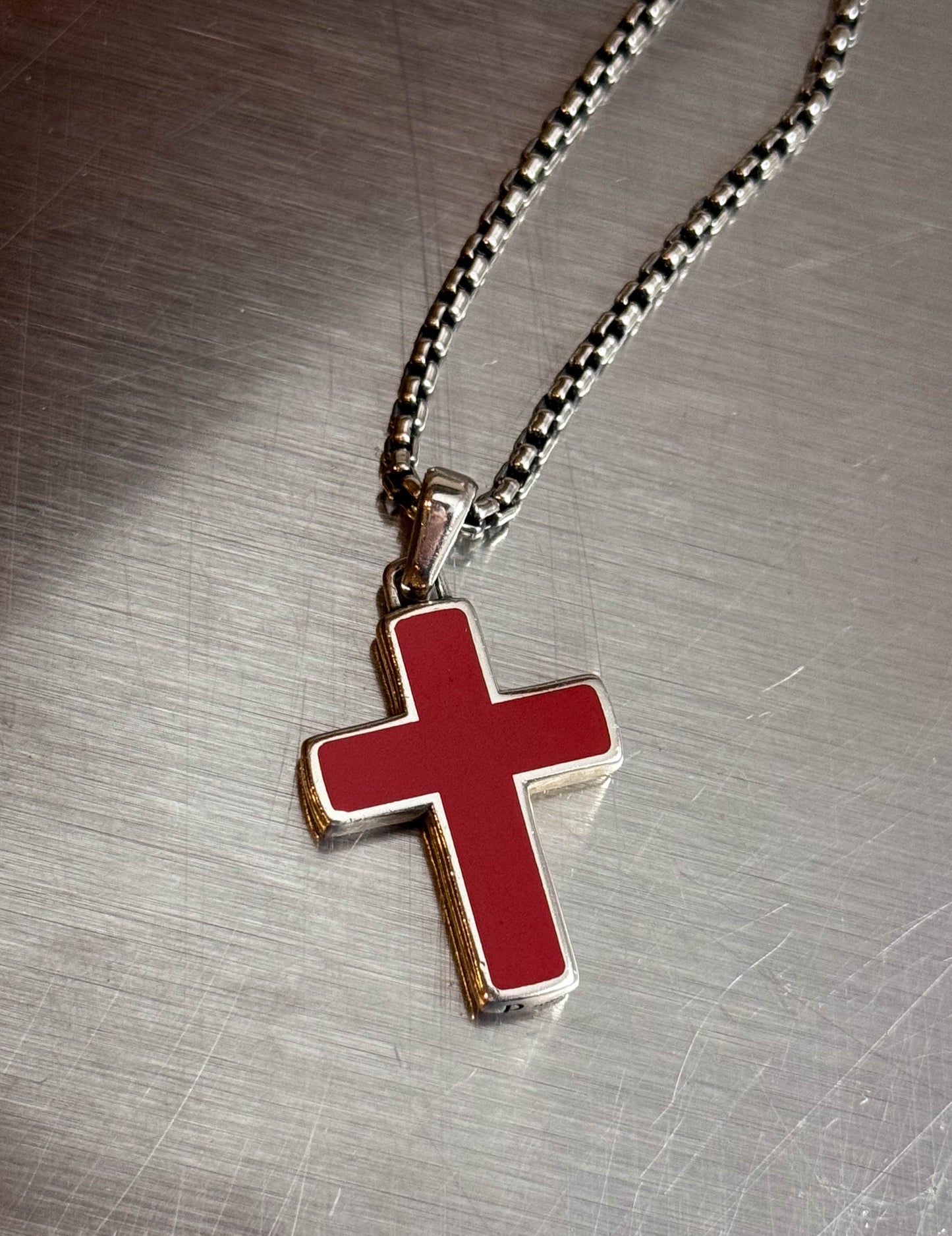 Enamel Cross Pendant