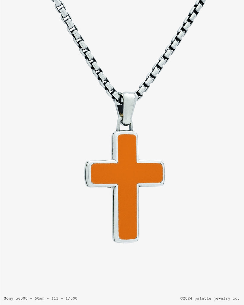 Enamel Cross Pendant
