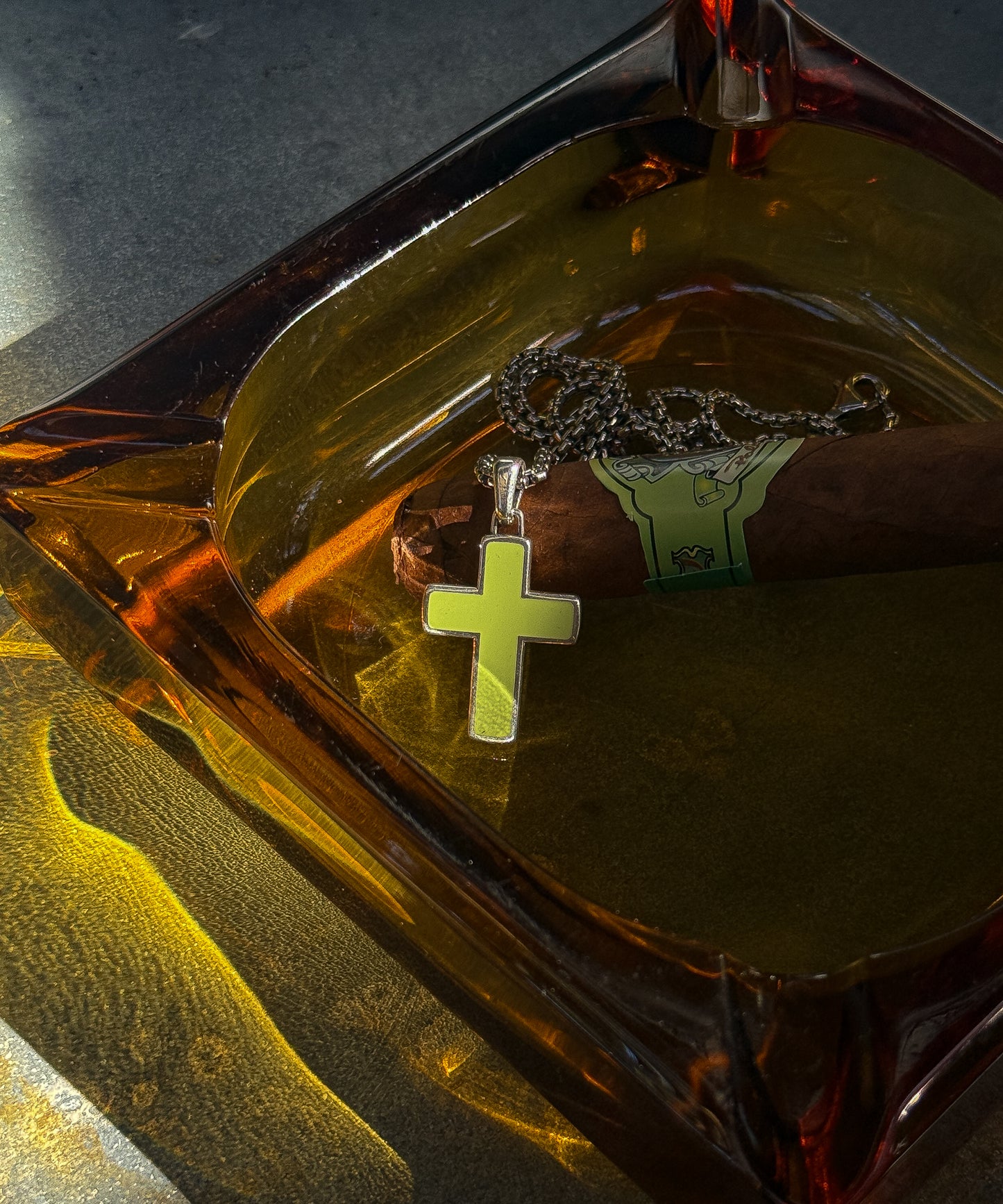 Enamel Cross Pendant